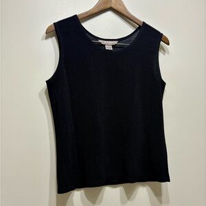 ✨$8 CLEAR-OUT✨ TanJay Petite Vintage Sleeveless Scoop Neck Tank Top Shirt Black